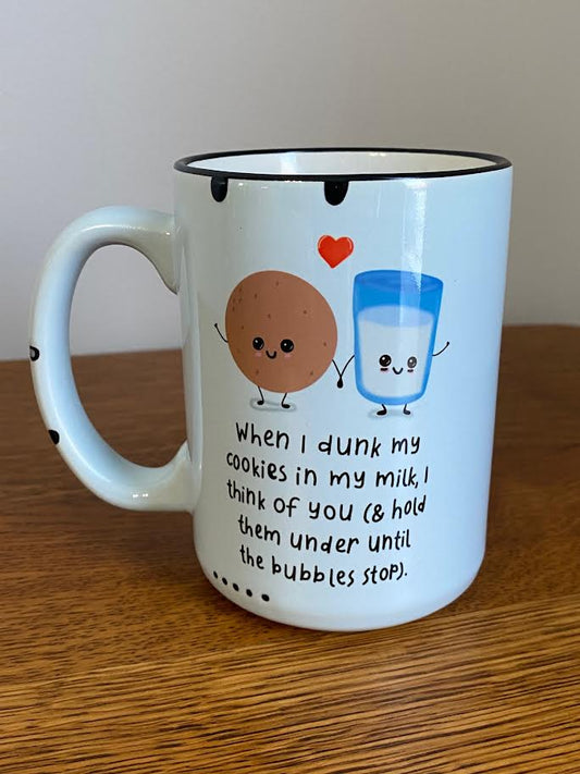 Cookies and milk coffee mug