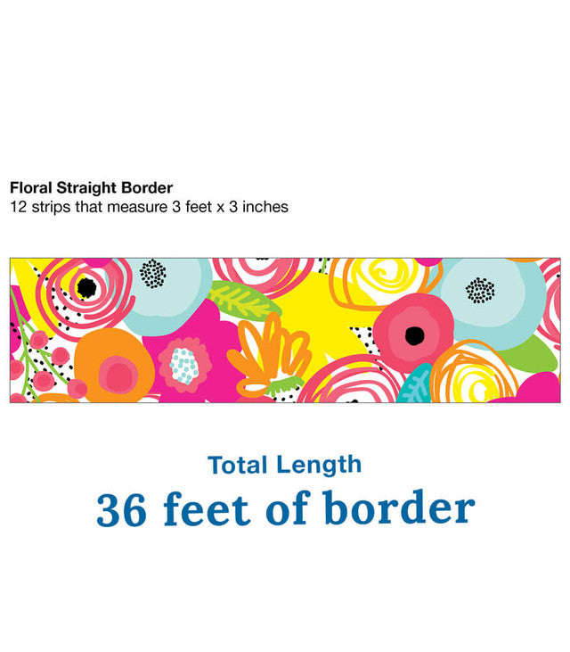 Floral Straight Bulletin Board Borders