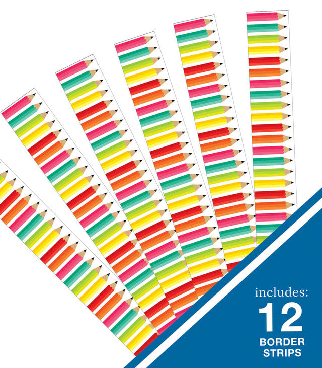 Pencils Straight Bulletin Board Borders