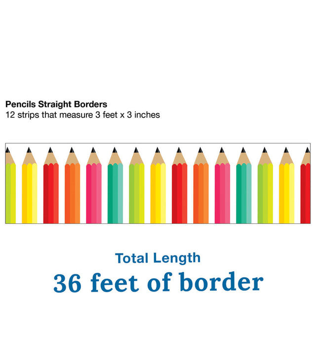 Pencils Straight Bulletin Board Borders