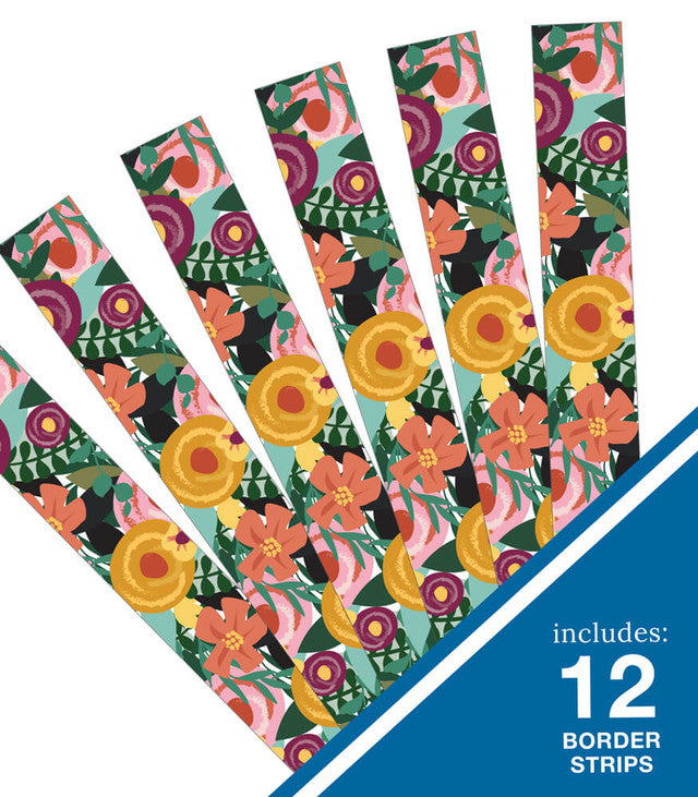 Floral Garden Straight Bulletin Board Borders