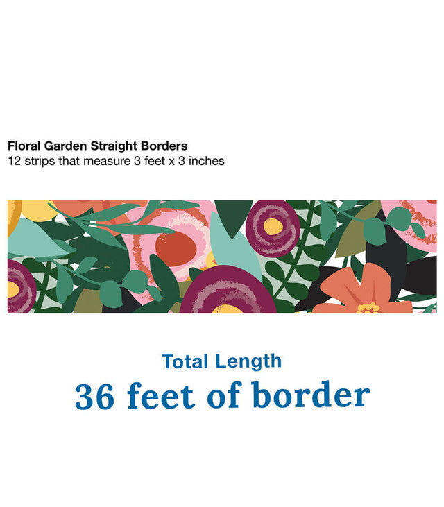 Floral Garden Straight Bulletin Board Borders