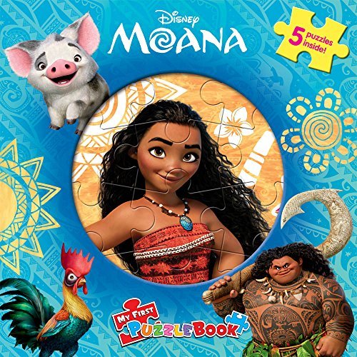 Disney Moana My First Puzzle Book - Jigsaw Puzzles for kids, 10-page board book, 5 puzzles to enjoy