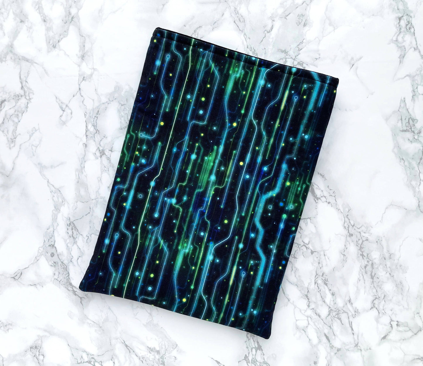 Circuits - padded book sleeve, book protector: Large