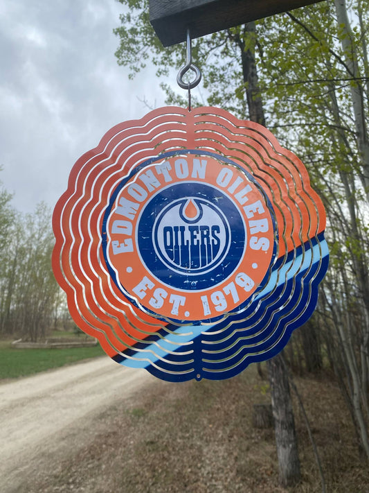 Oilers Wind Spinner 10"