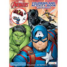 Marvel Avengers Activity Book with Tattoos