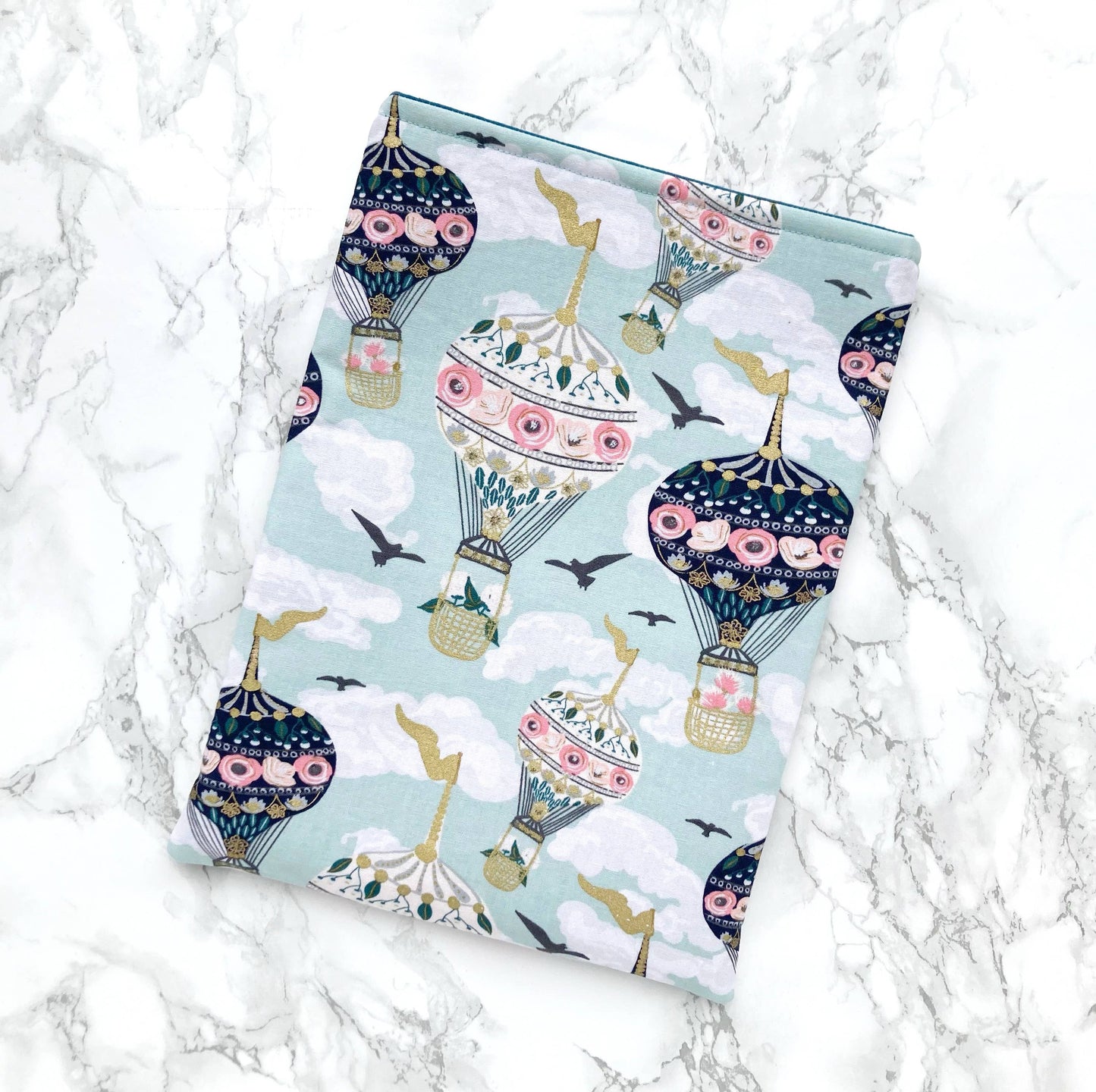 Hot air balloons - padded book sleeve, book pouch: Small