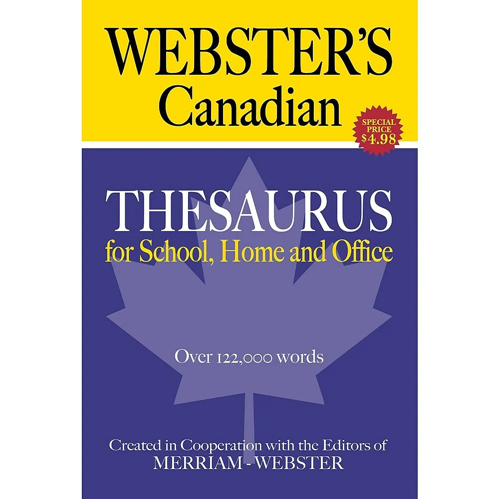 Webster's Canadian Thesaurus for School, Home and Office