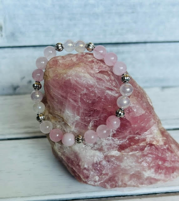 Rose Quartz Electroplated Rose Quartz 2