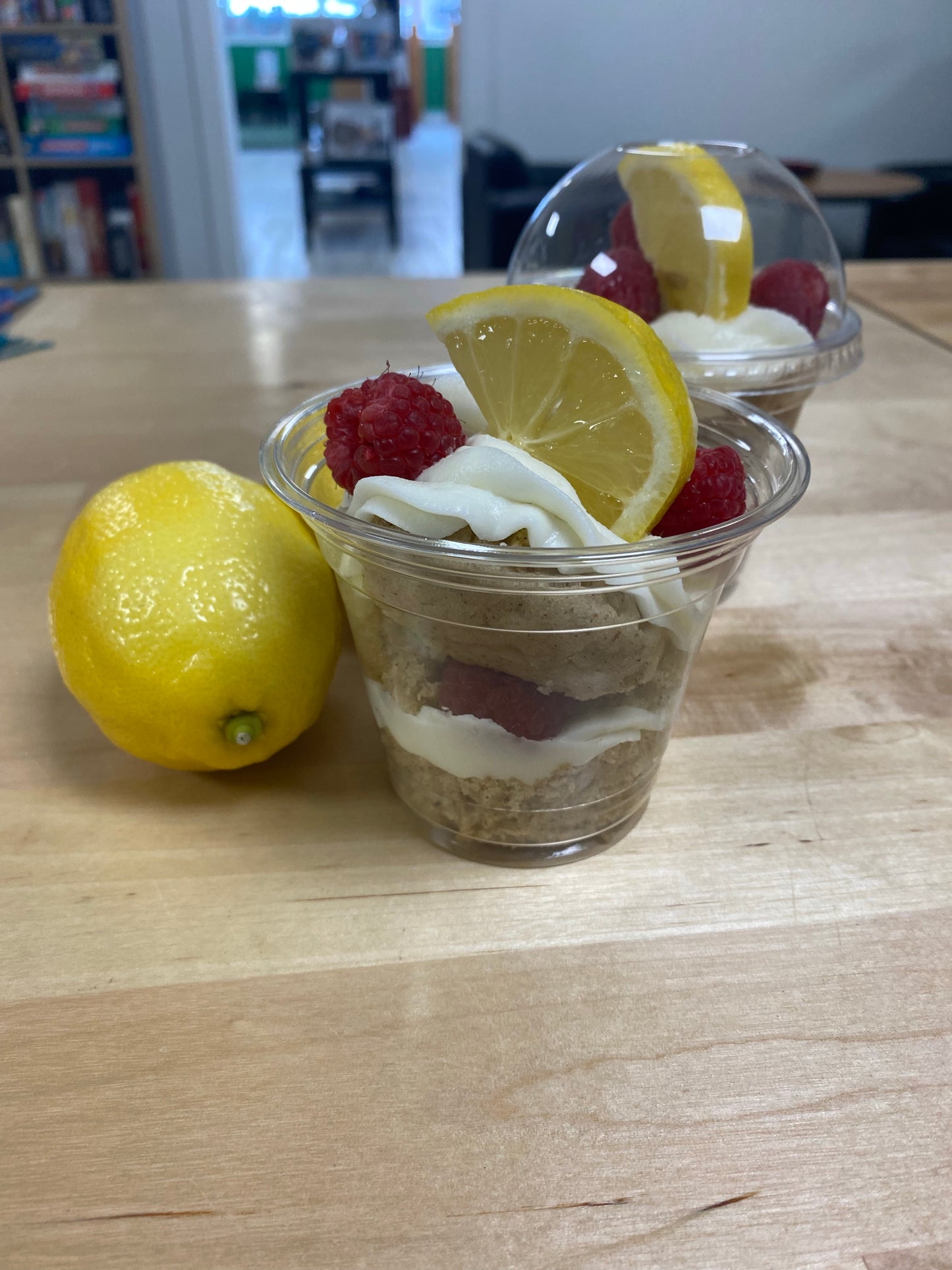 Lemon and spice cake parfait