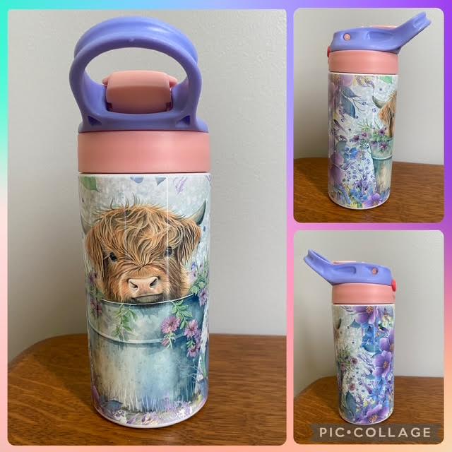 highland cow kids cup