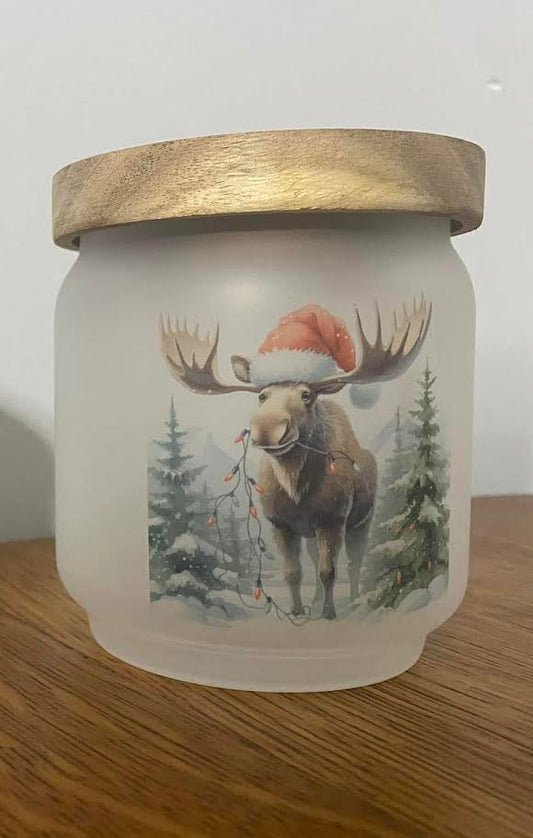Frosted Glass Jar