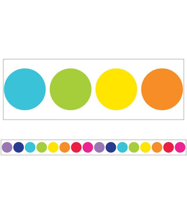Rainbow Big Dots Straight Bulletin Board Borders