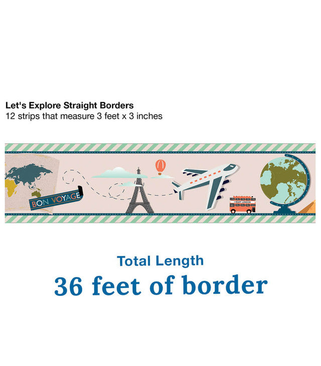 Let's Explore Straight Bulletin Board Borders