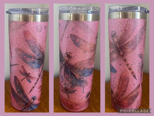 Glitter dragonfly Tumbler