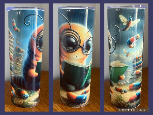 “bookworm” tumbler