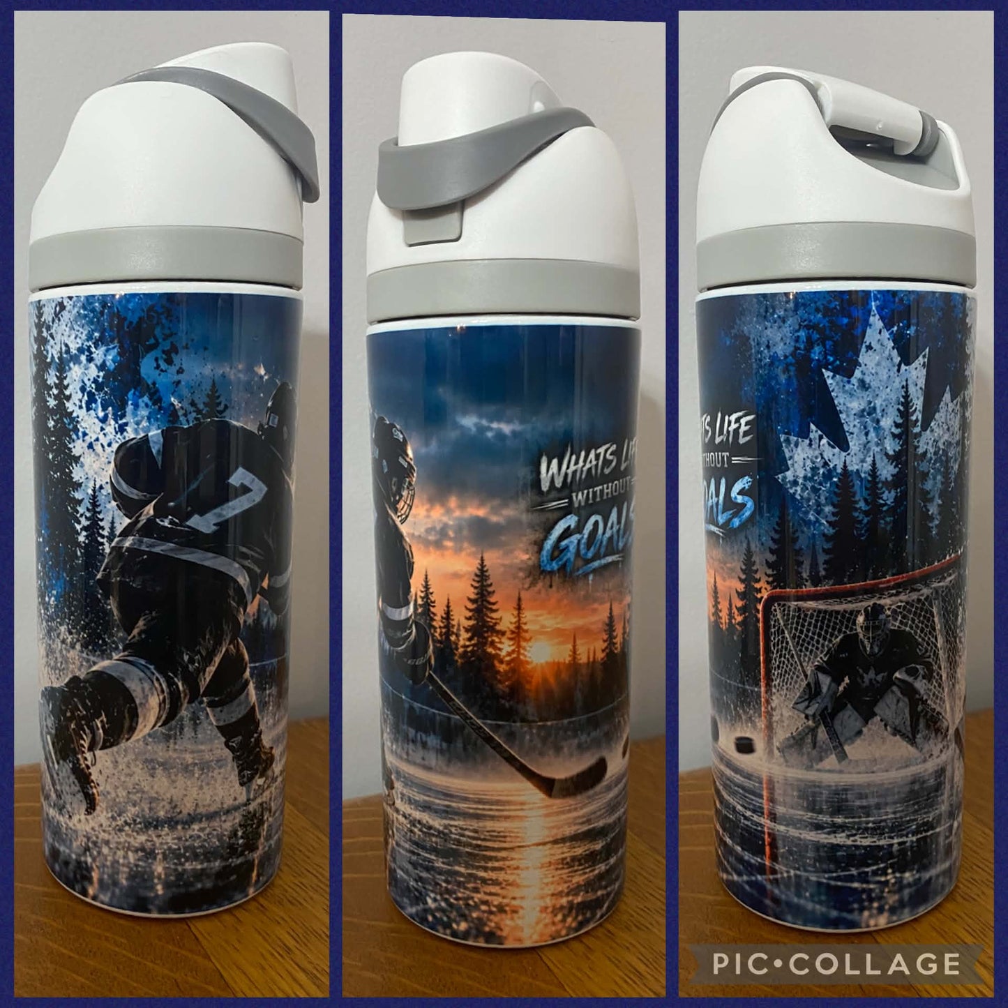 Hockey 24 oz water bottle