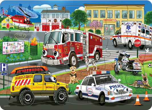 Cobble Hills first responders tray puzzle
