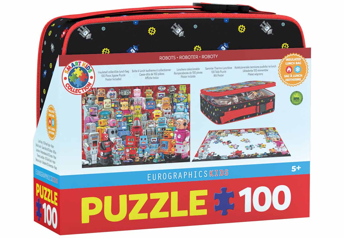 Robots Puzzle in a Lunch Box - 100pc Jigsaw Puzzle by Eurographics