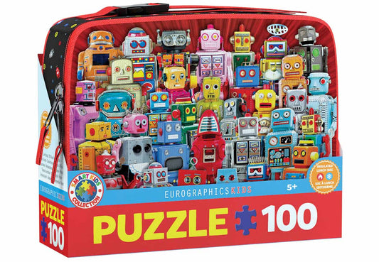 Robots Puzzle in a Lunch Box - 100pc Jigsaw Puzzle by Eurographics