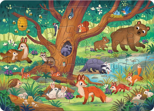 35 Piece Tray Puzzle Forest Scene