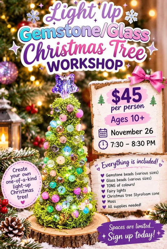 Light-Up Gemstone & Glass Christmas Tree Workshop!