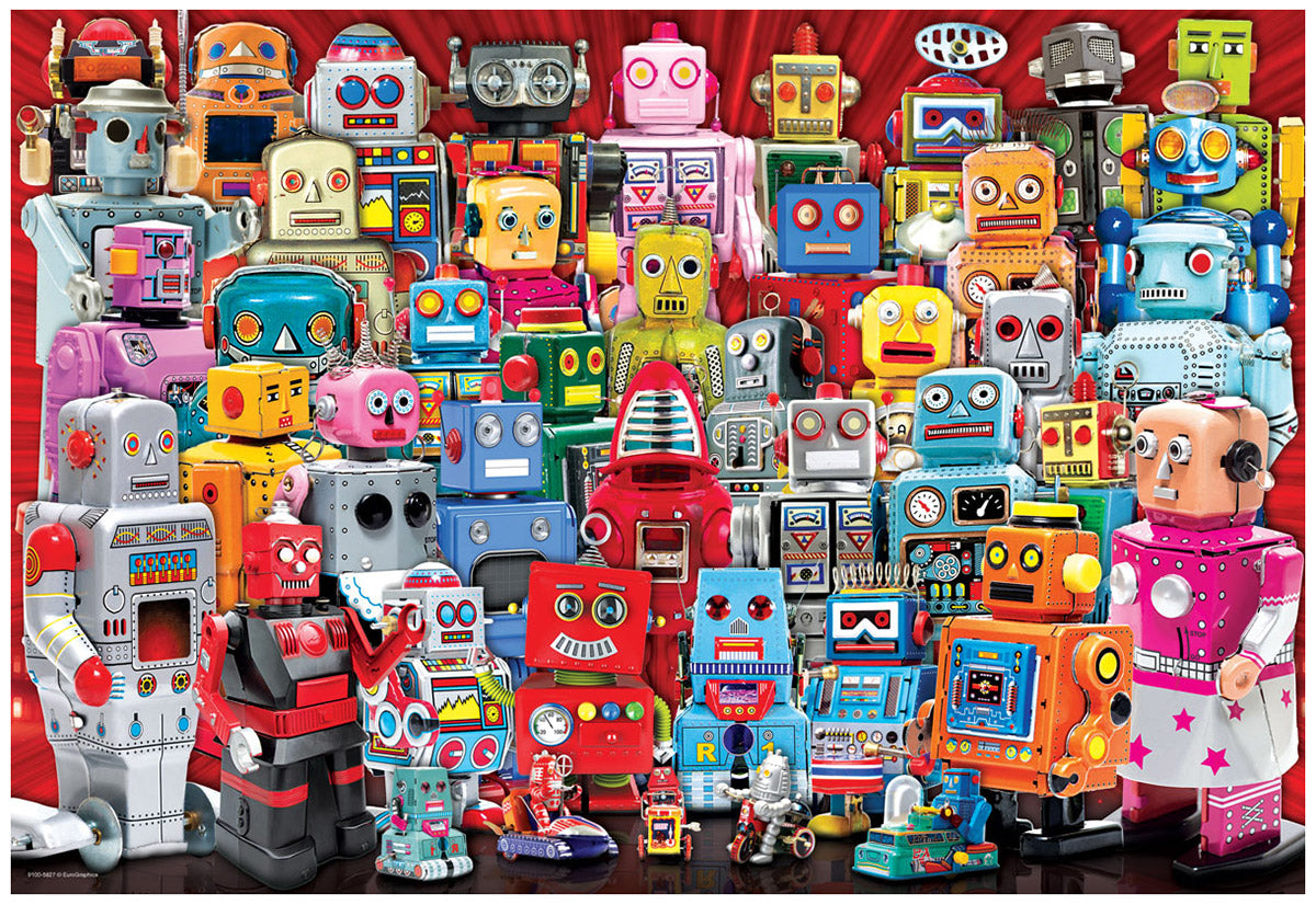 Robots Puzzle in a Lunch Box - 100pc Jigsaw Puzzle by Eurographics