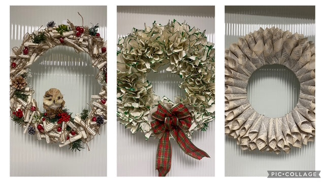 Book Page Wreath Craft- Nov 17th 1pm