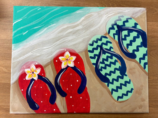 Tipsy Creations- Flipflops Paint Night June 12th- 7pm
