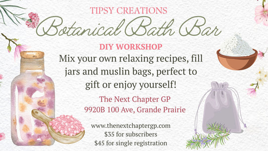 Tipsy Creations: Botanical Bath Bar – DIY Workshop (November 7th, 7 PM)