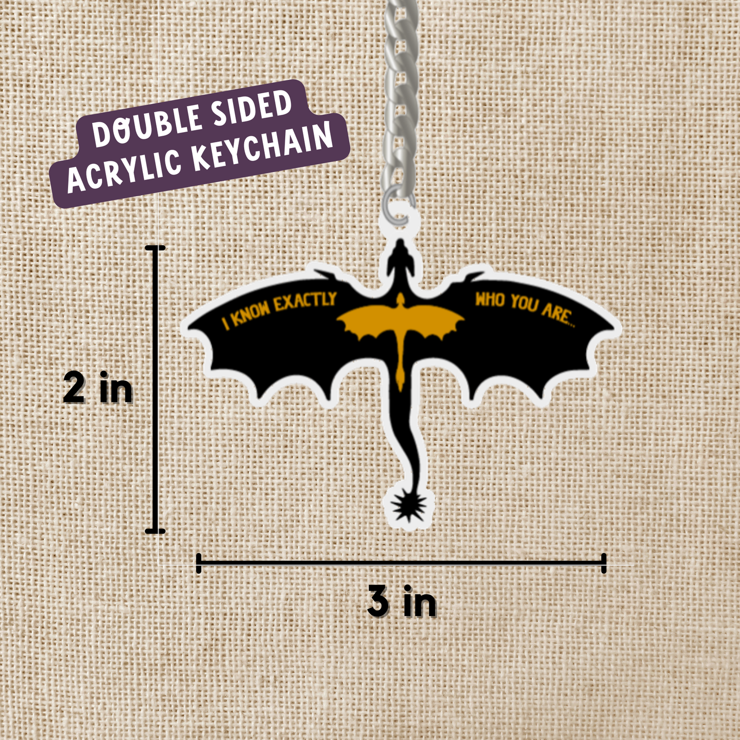 Violet's Relic Double Sided Acrylic Keychain | Fourth Wing