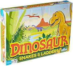 Dinosaur Snakes and Ladders Game – No Reading Required – Preschool Board Game for Ages 3 and up by Outset Media
