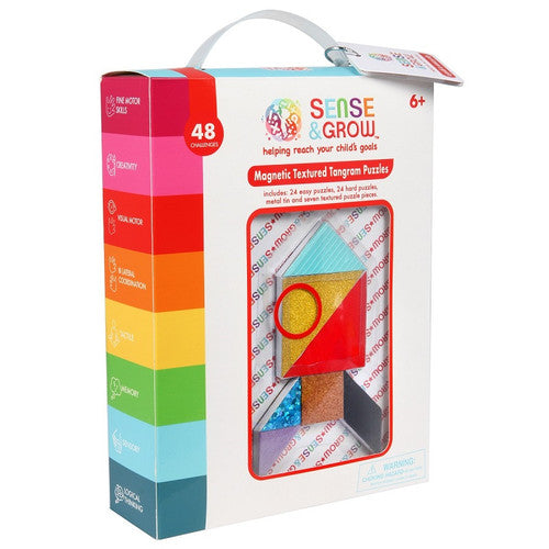 Sense and Grow Magnetic Textured Tangram Puzzles