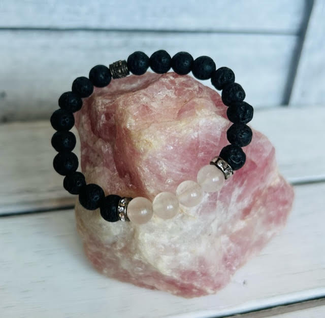 Rose Quartz Lava Stone