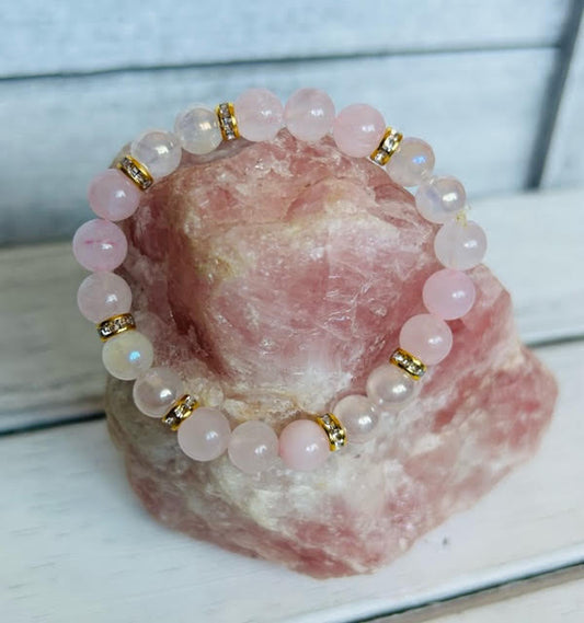 Rose Quartz Electroplated Rose Quartz