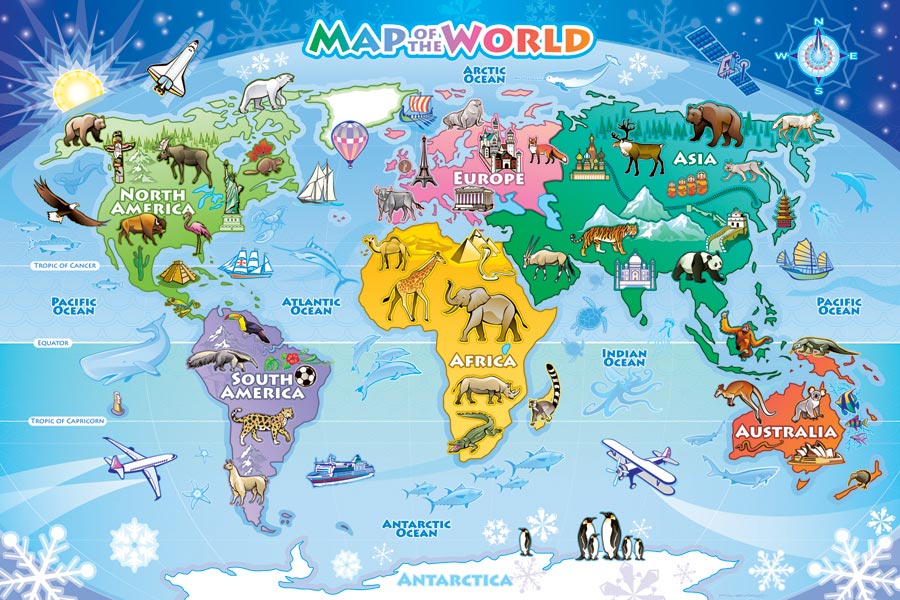 Map of the World 48 pc