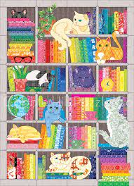 Rainbow Cat Quilt  -1000