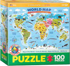 Illustrated Map of the World 100